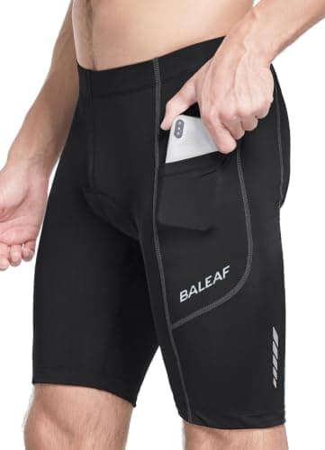 Baleaf Men's Padded Bike Shorts UPF 50+ with Pockets